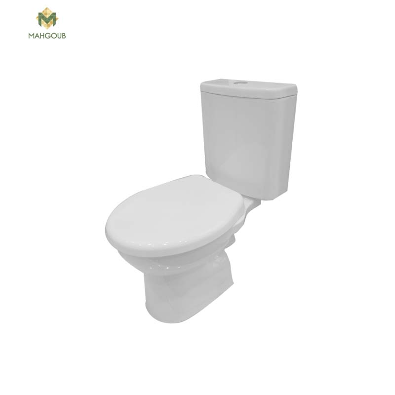 Toilet Set Sanipure Flora With Toilet Cover And Toilet Tank White
